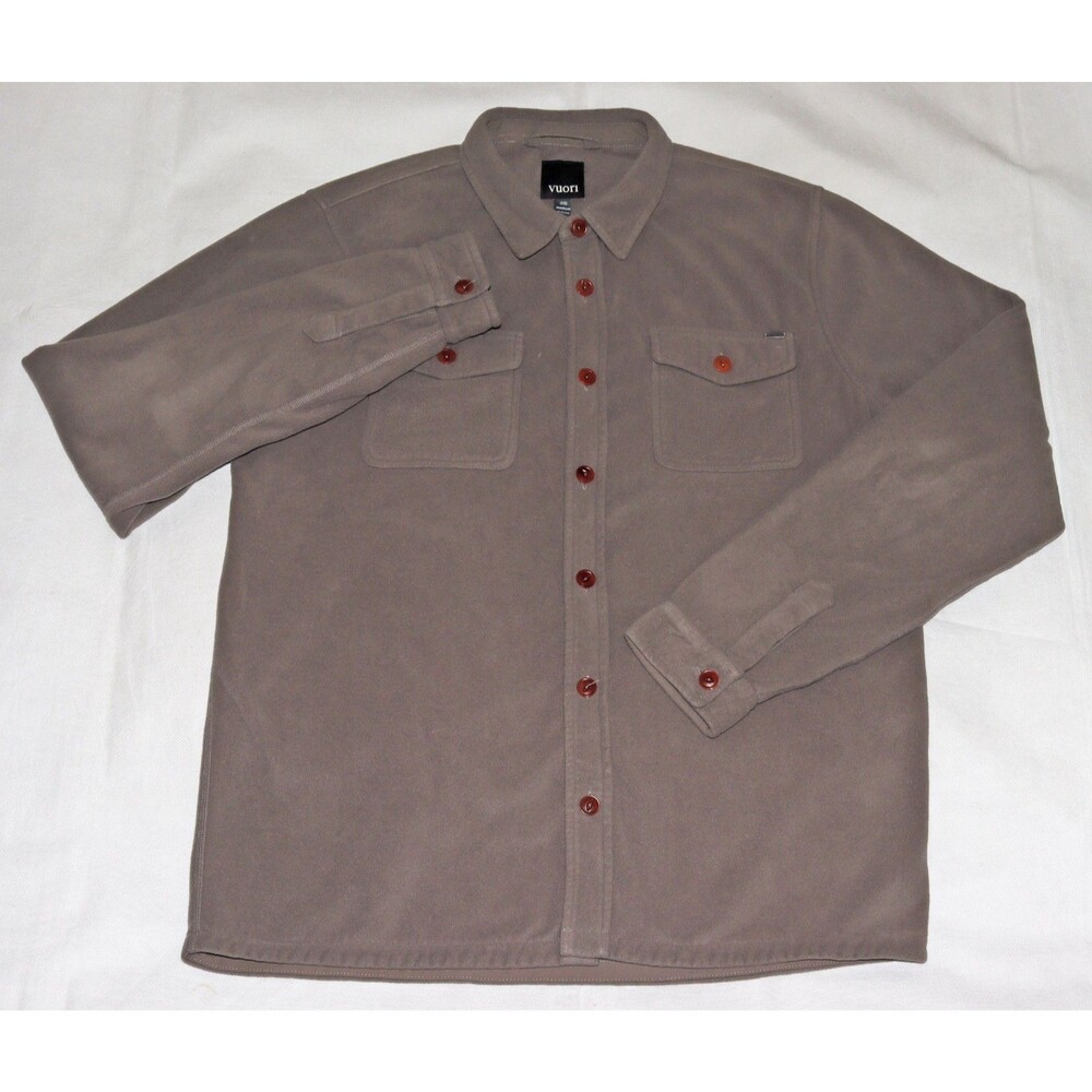 Vuori Aspen Men's Long‎ Sleeve V237 Fleece Root Shirt Jacket Shacket Size Medium
